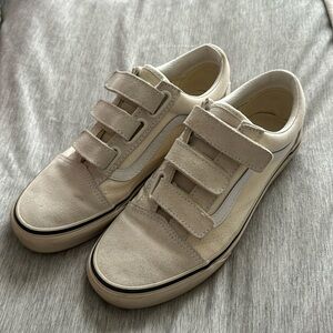 White Velcro Vans